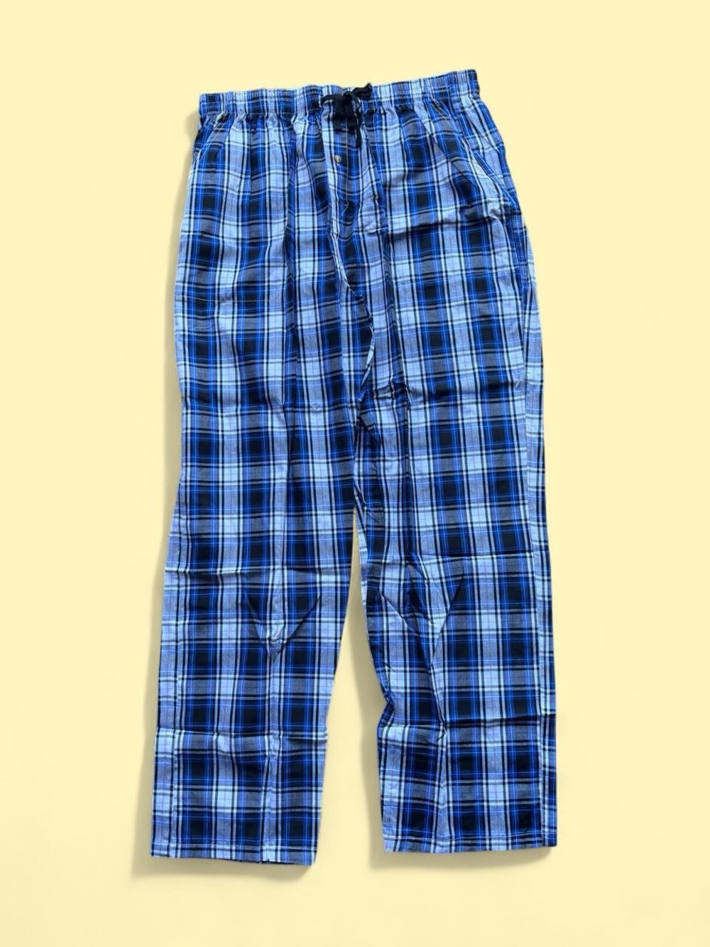 ✨Mofic blue and white plaid cotton pants Size L✨